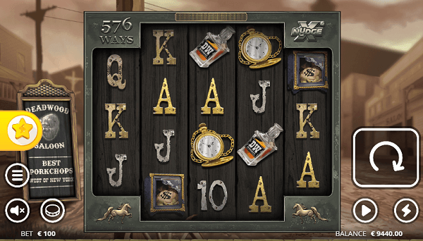 Deadwood Pokie in game look