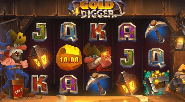 Here’s a glimpse of the Gold Digger slot in action