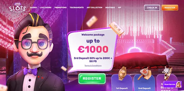 A Snapshot of Slots Palace Casino Interface