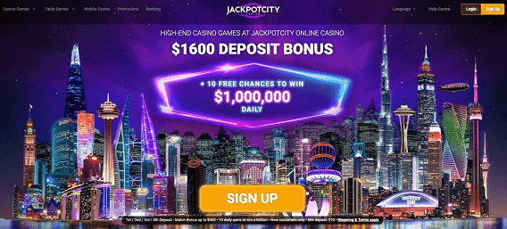 JackpotCity Casino Homepage