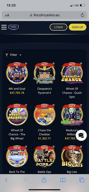 Mobile Games at Lincoln Casino