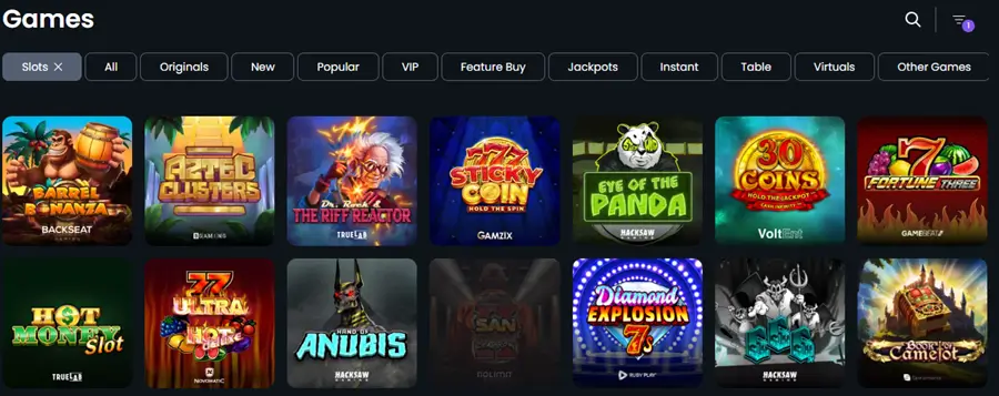 betspino 2025 gokkasten aanbod screenshot