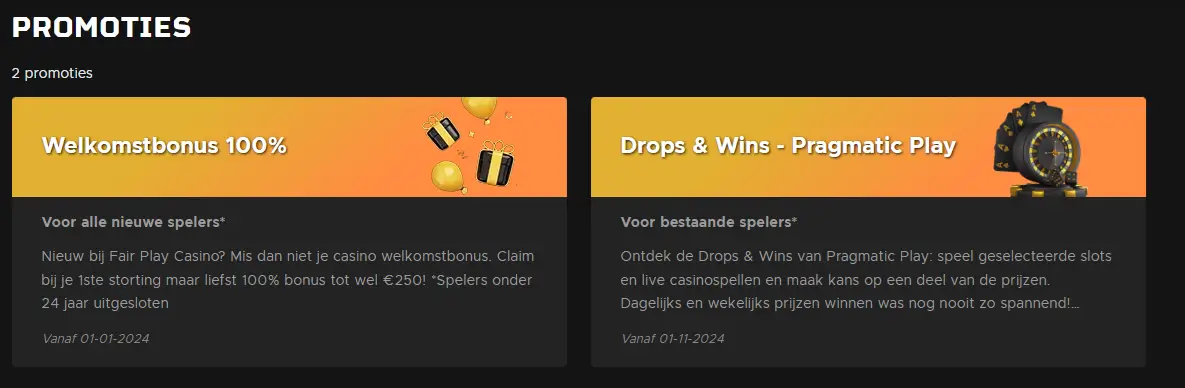 fairplay casino promoties