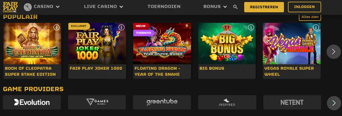 Er is ook een speciale sectie voor slots die het Megaways winlijnsysteem gebruiken.