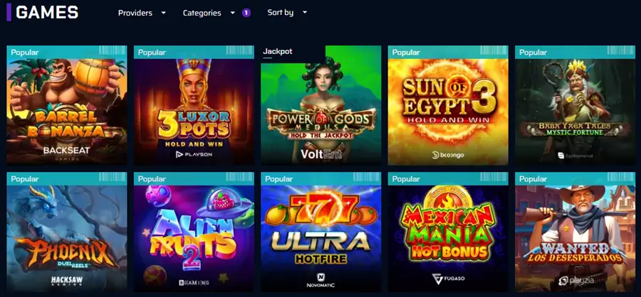 In samenwerking met twaalf softwareontwikkelaars, biedt Justbit spellen van zowel bekende als nieuwe aanbieders, variërend van Evolution en Pragmatic Play tot Red Tiger en Wazdan. Via de welkomstbonus zijn er bovendien gratis spins te verkrijgen.