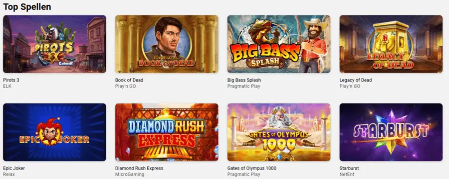 leovegas top spellen 2025 screenshot