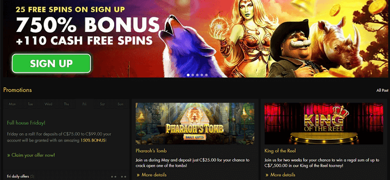 rich casino bonuses screen