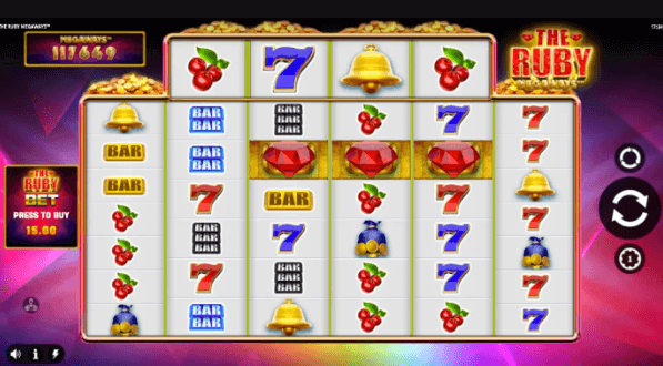 ruby megaways pokie screenshot