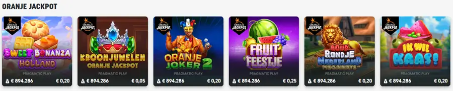 toto oranje jackpot slots