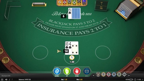 10 4 blackjack cards