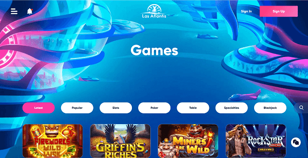 Las Atlantis Casino Homepage