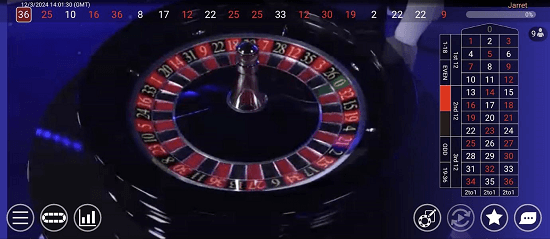 Live Roulette Table