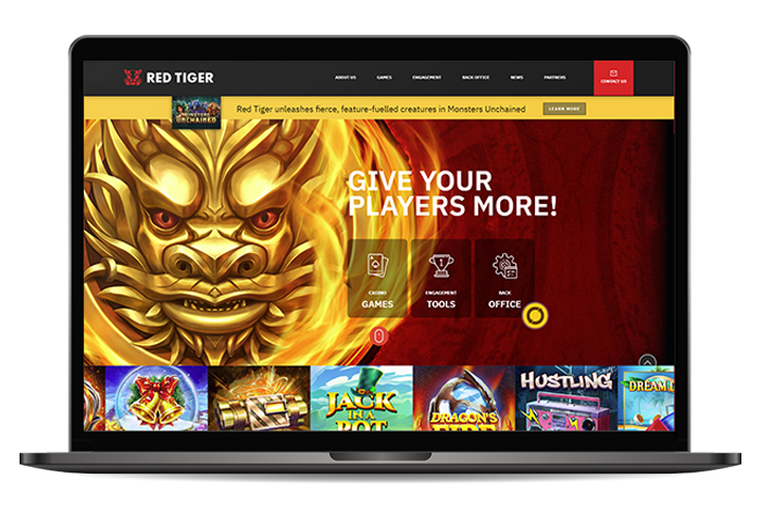 red tiger gaming mockup 2024