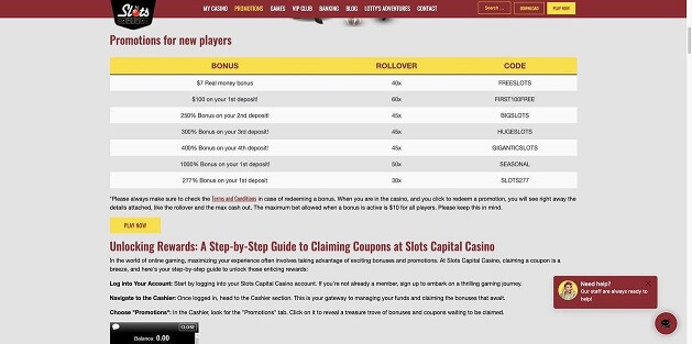 slot capital bonus