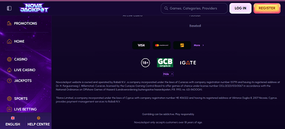 nova casino license