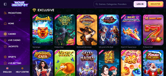 online pokie nova casino