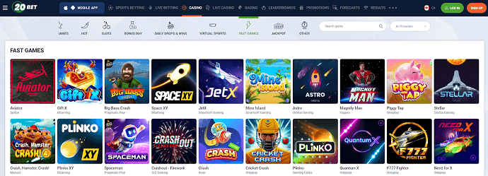 20bet crashgames