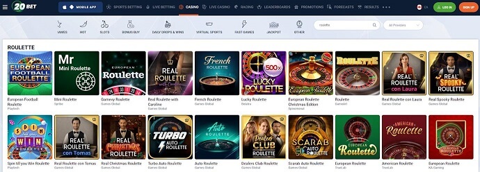 20bet roulette