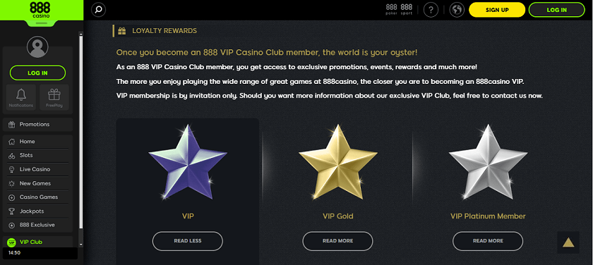 888 casino loyalty program img