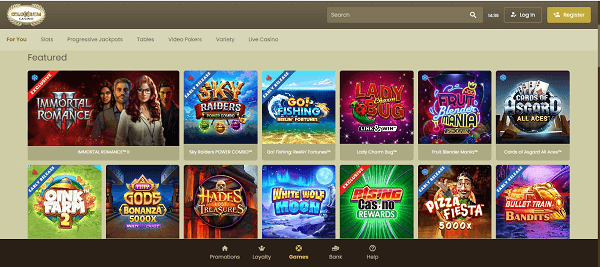 Colosseum Casino Canada interface