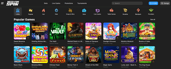 Need for spin casino games