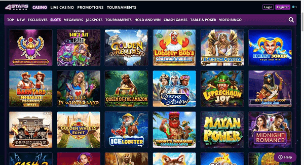 Top Games at 4StarsGames Casino in Canada