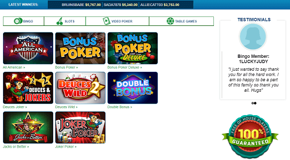 bingobilly poker selection