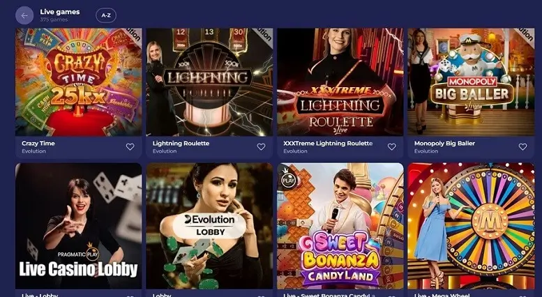 bruno live casino aanbod