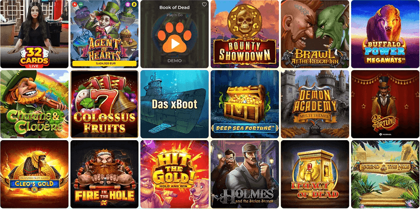 cobber casino game selection