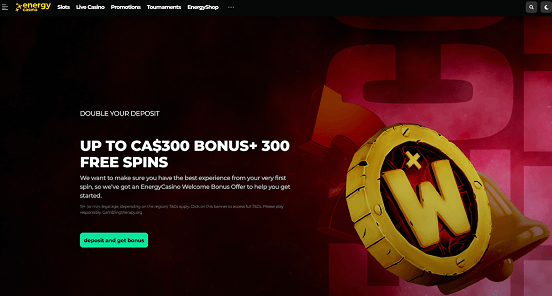 energy casino bonus