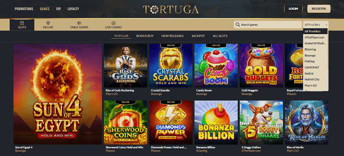 tortuga slots