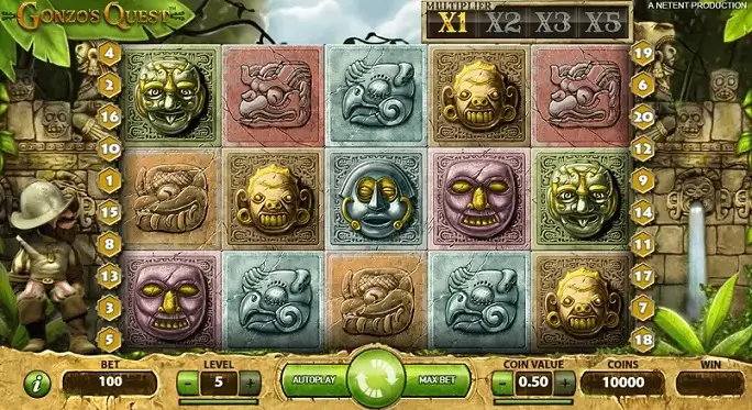 Gonzos Quest Theme screen