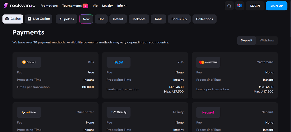 Rockwin payment methods