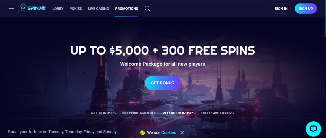 Spinjo casino promotions