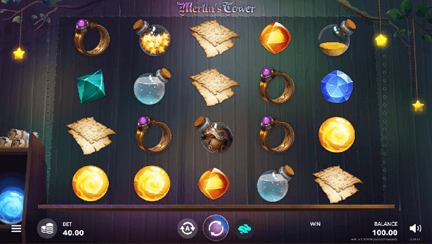 online pokies Merlins Tower screen