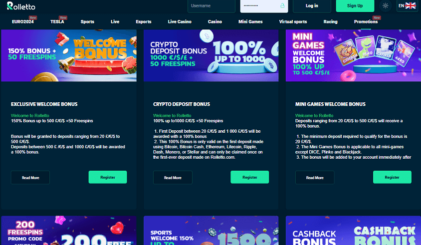 rolletto casino promotions