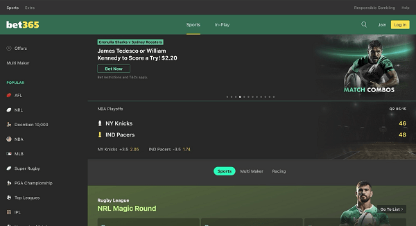 Bet356 Australia Homepage