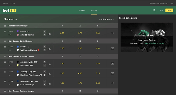 Bet365 Australia In-Play Suite & Live Streaming