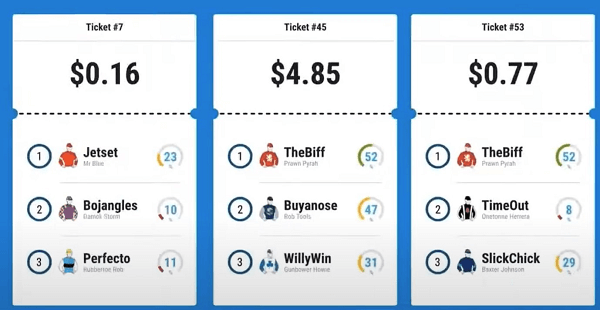 The variety of ticket options at Swopstakes Australia