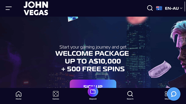 John Vegas Casino mobile app