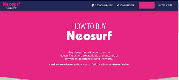Neosurf voucher website