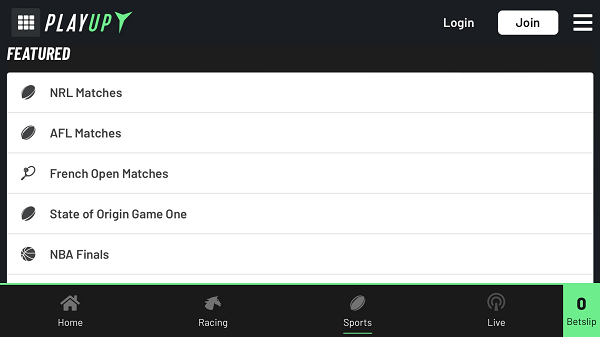 PlayUp App sports
