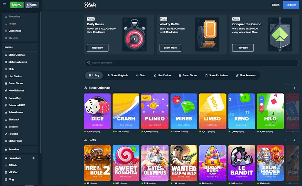 Stake homepage