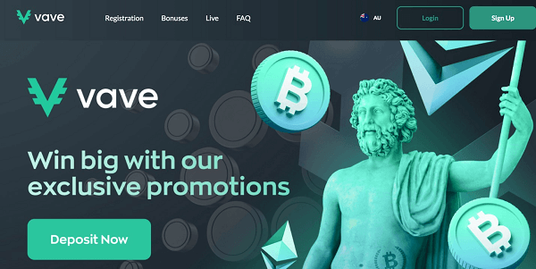 Vave homepage