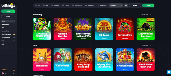 The user interface of BitKingz Casino Australia is notably distinct.