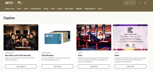 Casino website MGM Casino