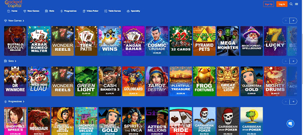 While the game roster at Jackpot Capital Casino isn’t the most extensive, with slightly over 200 RTG titles, the variety offered spans exciting pokies, high-stake progressive jackpots, and a good mix of table and special games.