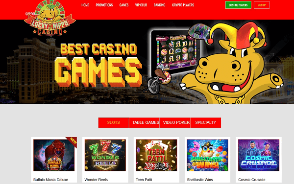 Lucky hippo casino games