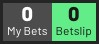 My bets and Betslip at Playup