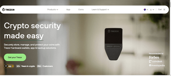 Trezor Crypto wallet
